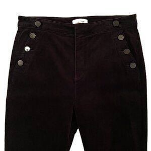LOFT Black Skinny Pants with Button Detail